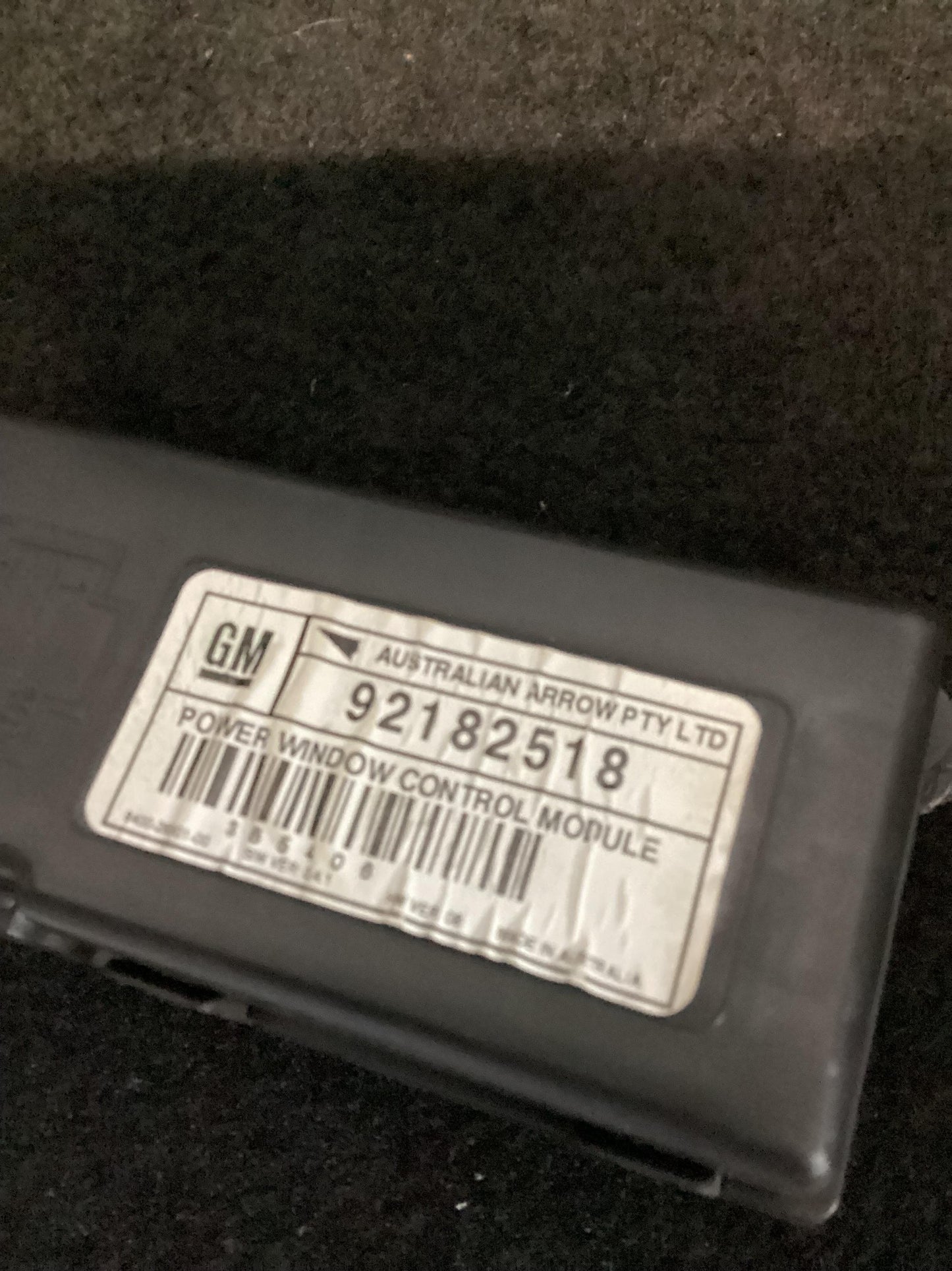 Holden Commodore VE  Power Window Control Module  92182518