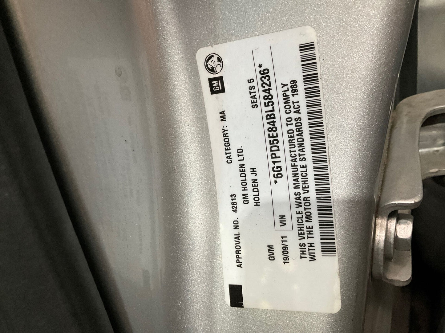 2011 Holden Cruze CD JH Silver