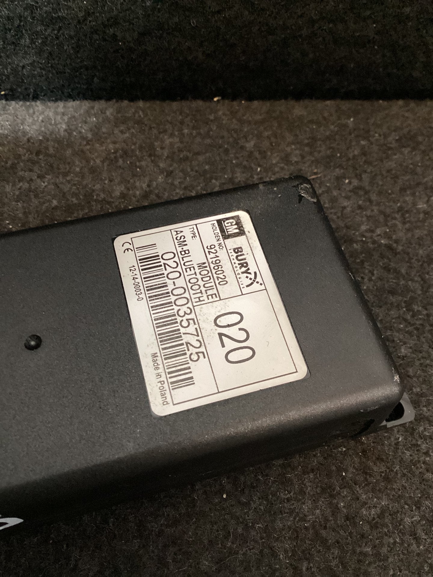 2007 Holden Calais VE 6G1EX55768L940846 Bluetooth Module 92196020