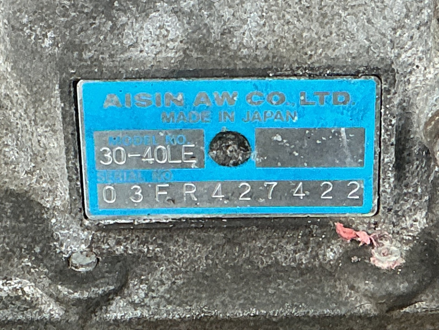 2003 Holden Rodeo RA Transmission 8972158241