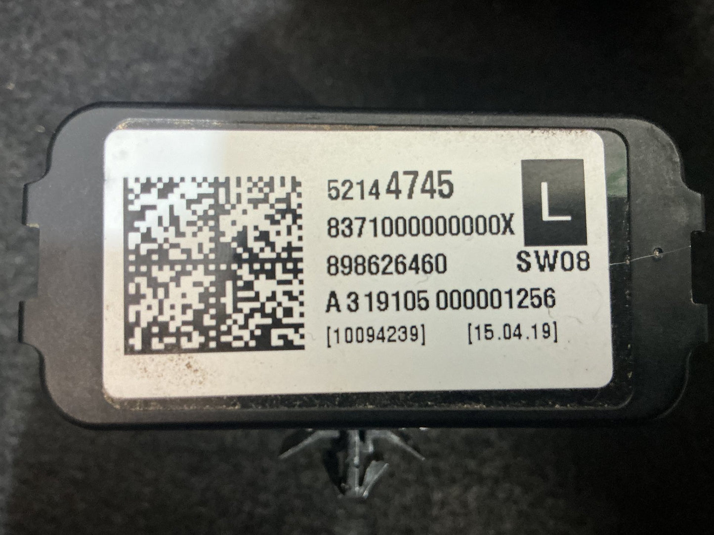 2019 Holden Colorado Power Window Module 52144745