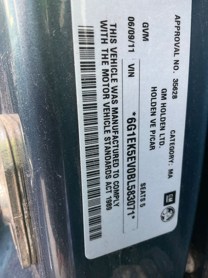 2011 Holden Commodore Transmission 24245034
