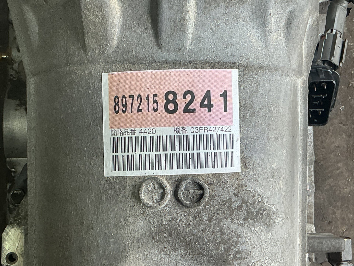 2003 Holden Rodeo RA Transmission 8972158241