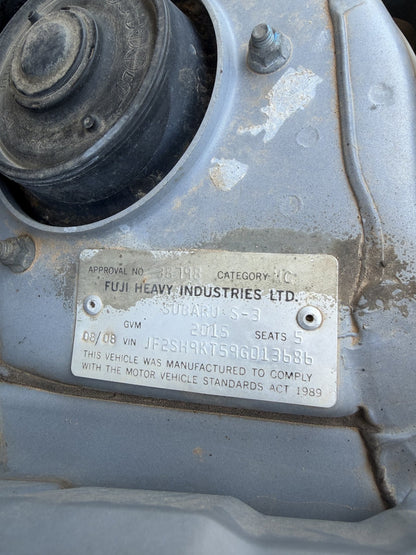 2008 Subaru Forester SH Fuel Filler Neck