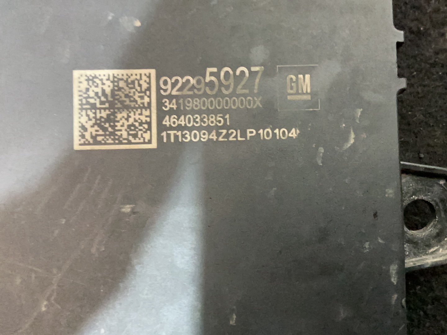 2013 Holden Ute VF  Cooling Fan Control Module 92295927