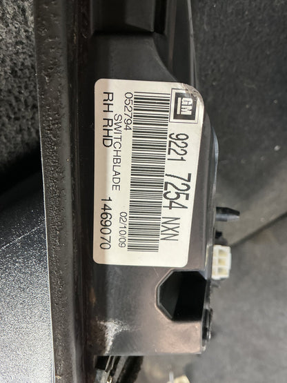 2009 Holden Commodore VE Right Door Mirror 92217254